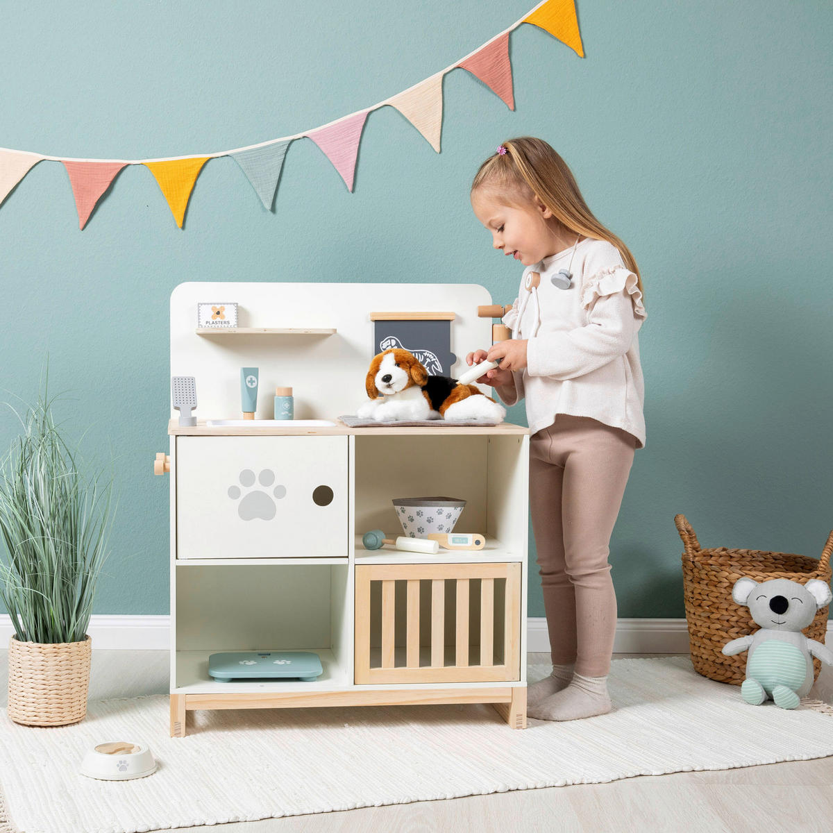 KAUFLADEN THYMUS  - Naturfarben/Weiß, Basics, Holz (65/31/75cm) - MUSTERKIND