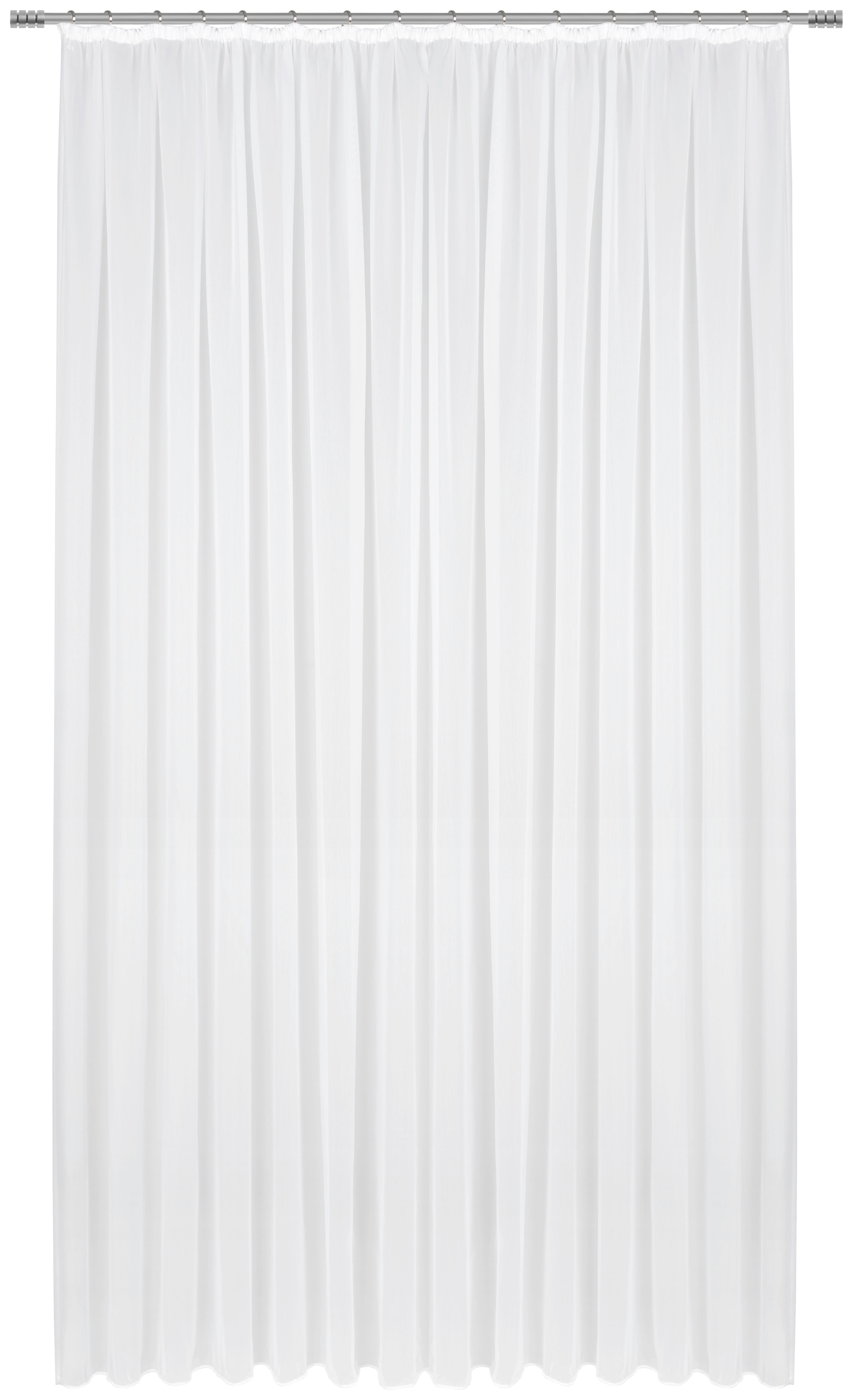 KÉSZFÜGGÖNY Részben áttetsző  - Fehér, Basics, Textil (300/245cm) - Boxxx