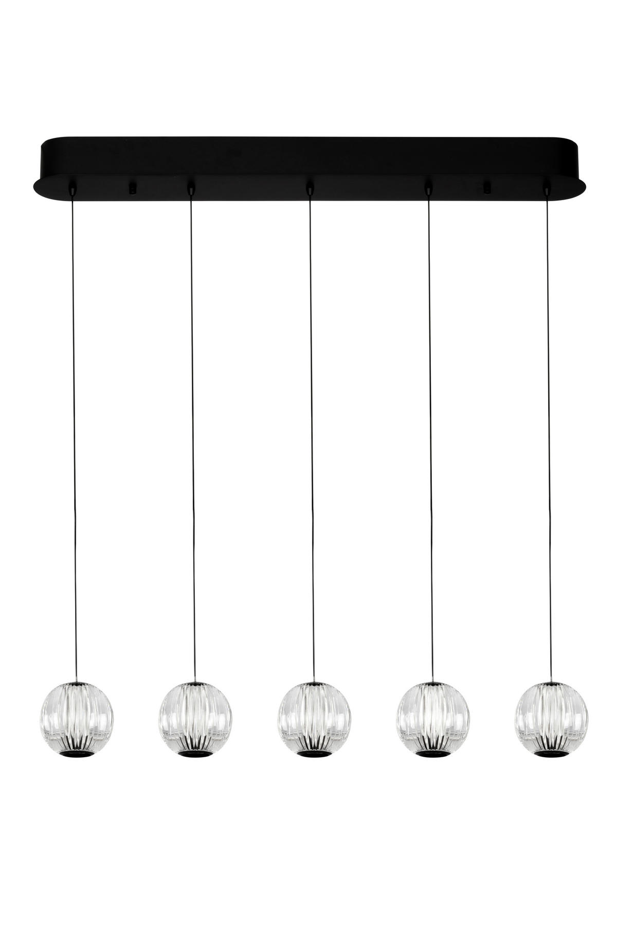ZÁVESNÉ LED SVIETIDLO, 84/11/150 cm  - číra, Design, kov/plast (84/11/150cm) - Dieter Knoll