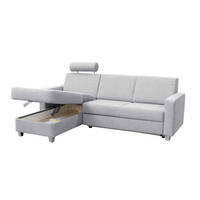 ÜLŐGARNITÚRA textil szürke  - krómszínű/szürke, Basics, textil (165/228cm) - Xora