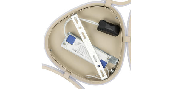 LED-DECKENLEUCHTE Acrux 90,5/52/4 cm  - Sandfarben, Design, Kunststoff/Metall (90,5/52/4cm) - Novel
