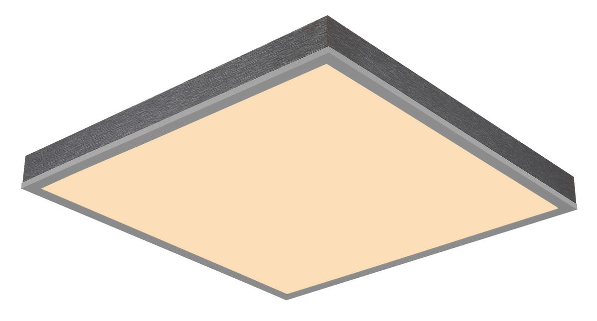 STROPNÉ LED SVIETIDLO, 45/45/6,5 cm - biela/strieborná, Konventionell, kov/plast (45/45/6,5cm) - Globo