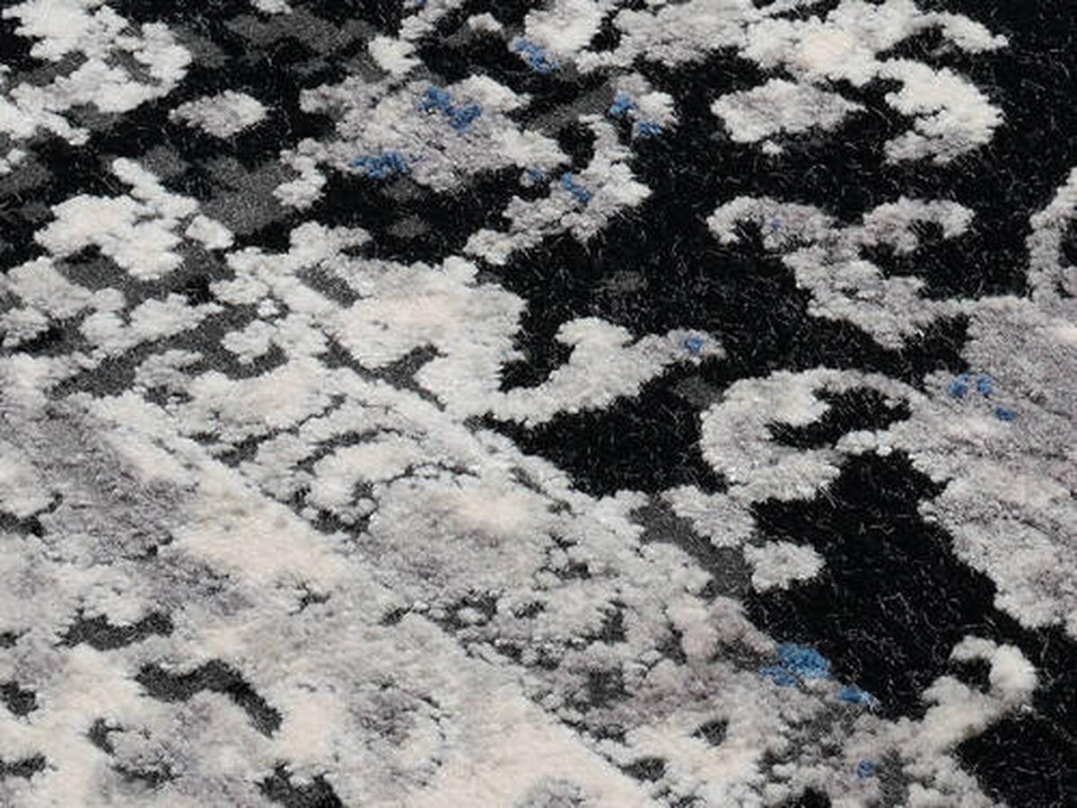 WEBTEPPICH 67/130 cm Colorado Flower Grau, Schwarz, Hellgrau, Dunkelgrau  - Dunkelgrau/Hellgrau, Design, Textil (67/130cm) - Musterring