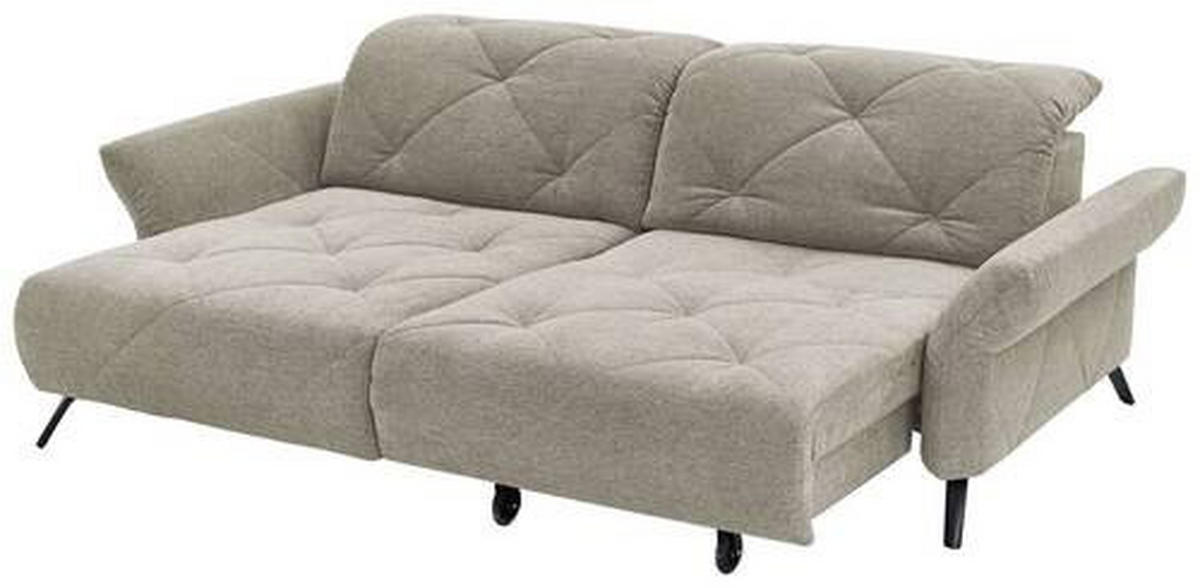 ECKSOFA in Webstoff Hellgrau  - Hellgrau/Schwarz, Design, Textil/Metall (173/244cm) - Moderano