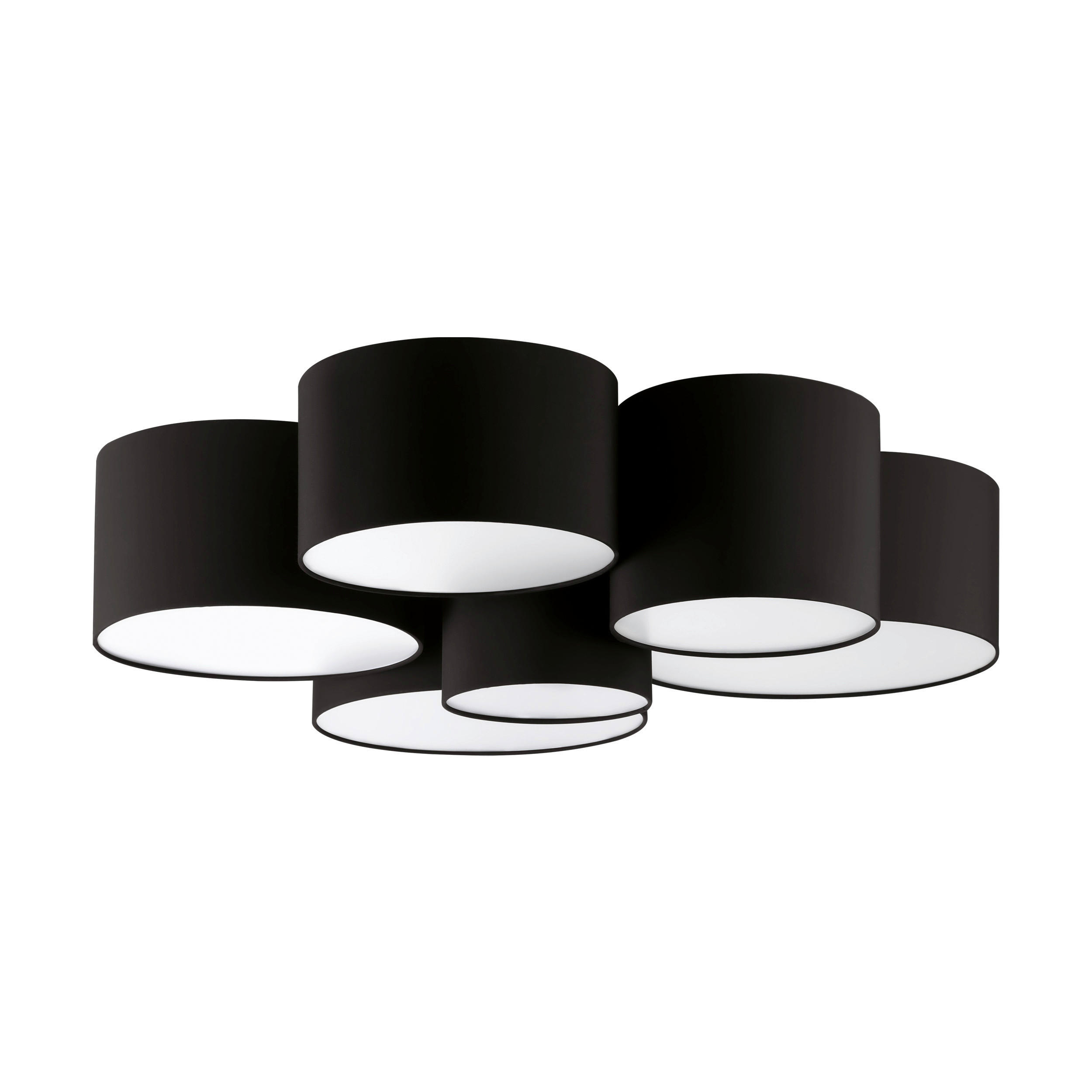 DECKENLEUCHTE PASTORE 2 99,0/28,5 cm   - Schwarz/Weiß, Design, Textil/Metall (99,0/28,5cm) - Eglo