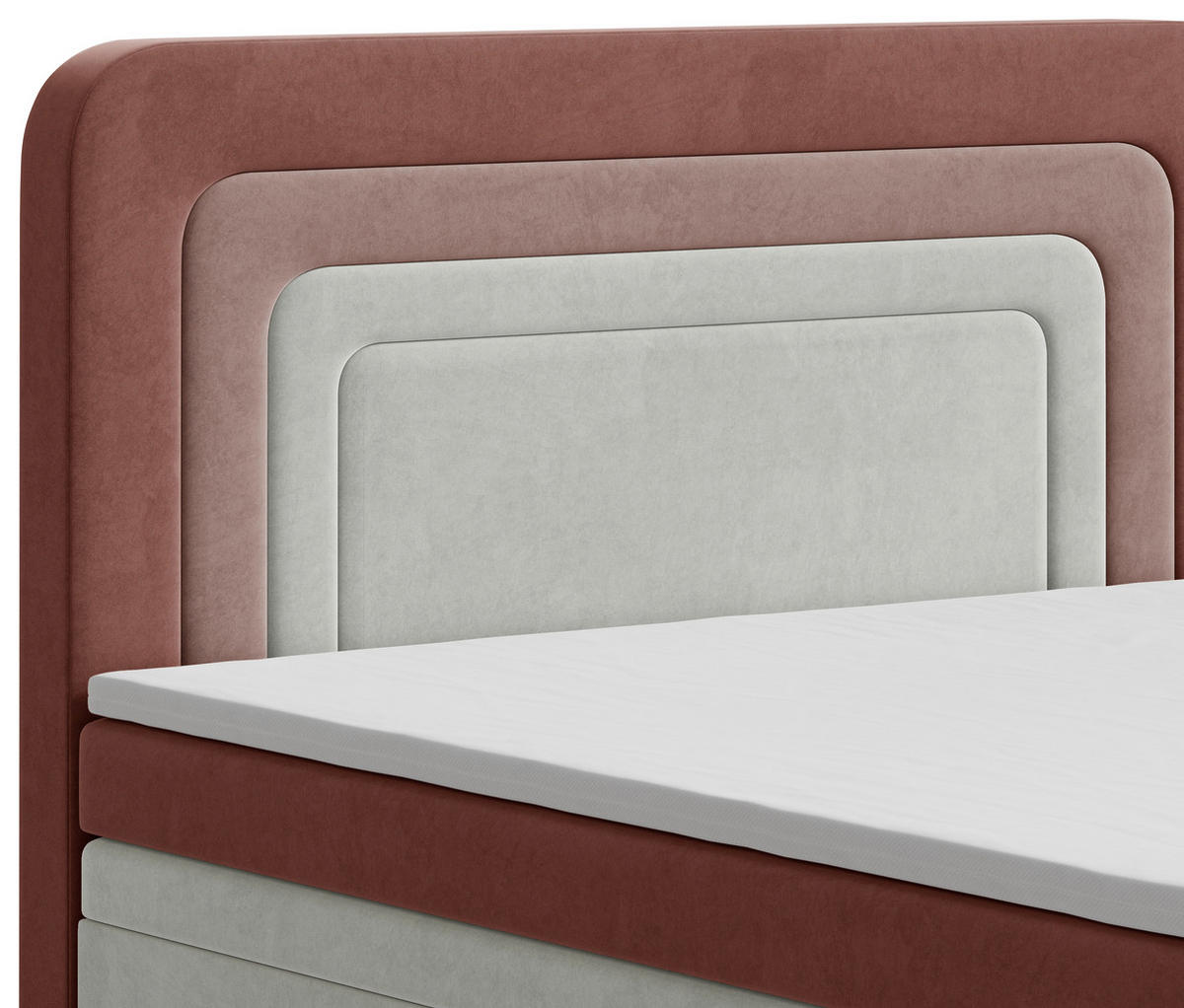 BOXBETT 140/200 cm  in Creme, Rosa, Beere  - Beere/Creme, MODERN, Holz/Kunststoff (140/200cm) - MID.YOU