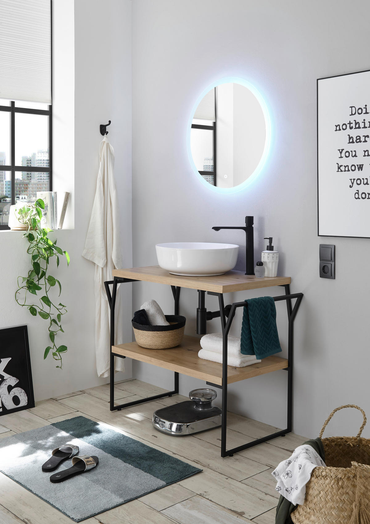 WASCHBECKEN 42/13,5/42 cm  - Weiß, KONVENTIONELL, Stein (42/13,5/42cm) - home24