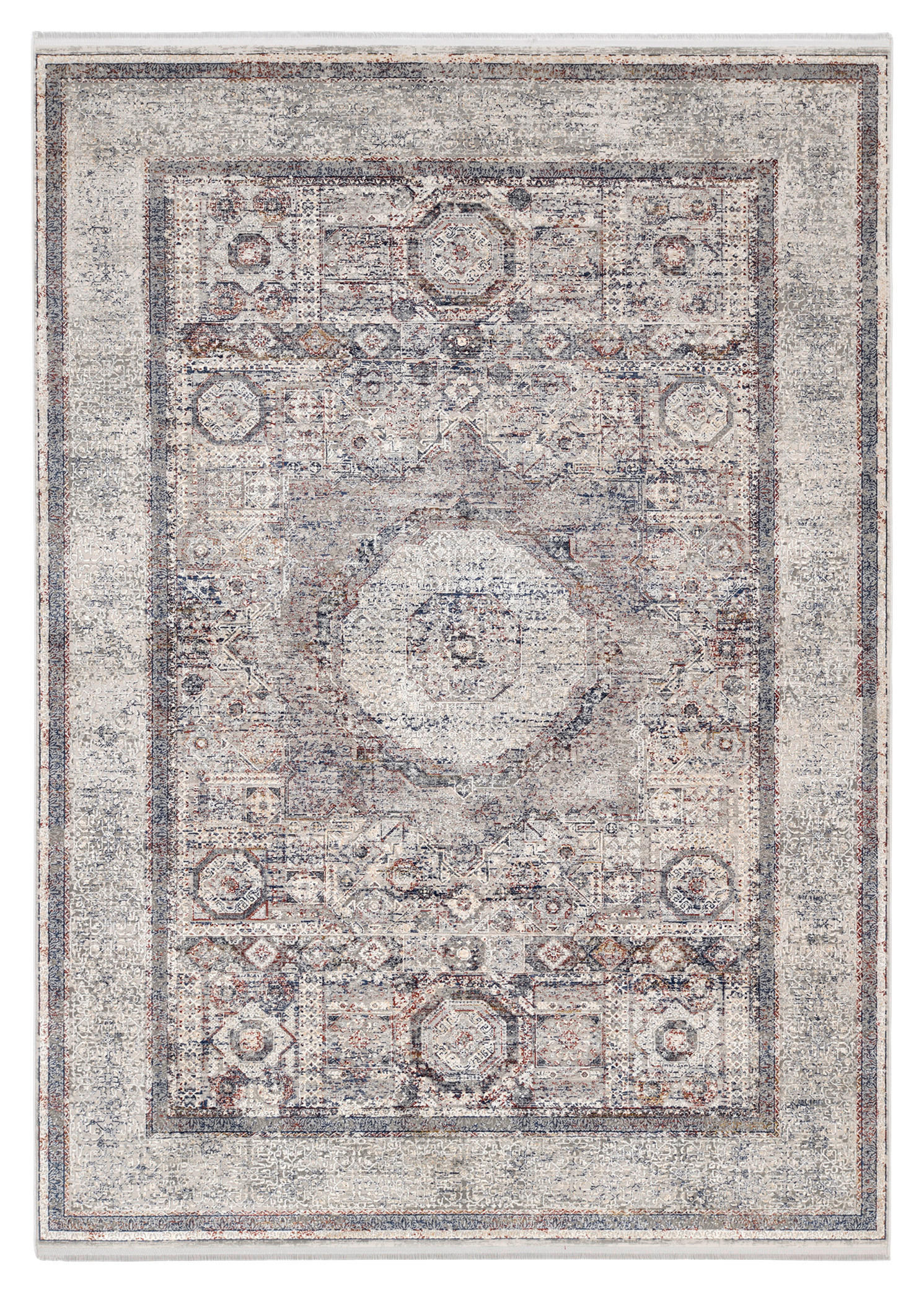 Dieter Knoll Webteppich Mystic Bazaar Grau, Mehrfarbig 160x230 cm