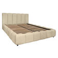 POLSTERBETT Lattenrost, Bettkasten Ecru 160/200 cm  - Ecru/Schwarz, KONVENTIONELL, Holz/Kunststoff (160/200cm) - Carryhome