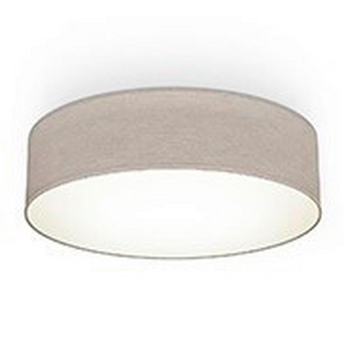 DECKENLEUCHTE  38/10 cm    - Taupe, KONVENTIONELL, Kunststoff/Textil (38/10cm)
