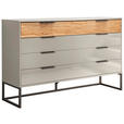 SIDEBOARD Eichefarben, Champagner  - Schieferfarben/Champagner, Design, Glas/Holzwerkstoff (141/89/43cm) - Dieter Knoll