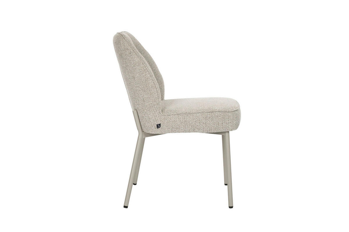 STUHL-SET 2 Stück  Chenille  Beige  - Beige, MODERN, Textil/Metall (48/84/62cm) - MID.YOU