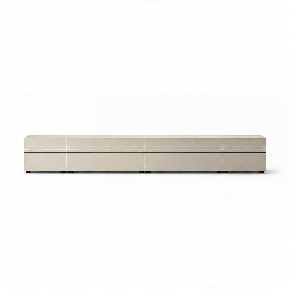 LOWBOARD  270/36/34 cm  stehend, hängend  - Kaschmir/Schwarz, Design, Holzwerkstoff/Kunststoff (270/36/34cm) - MID.YOU