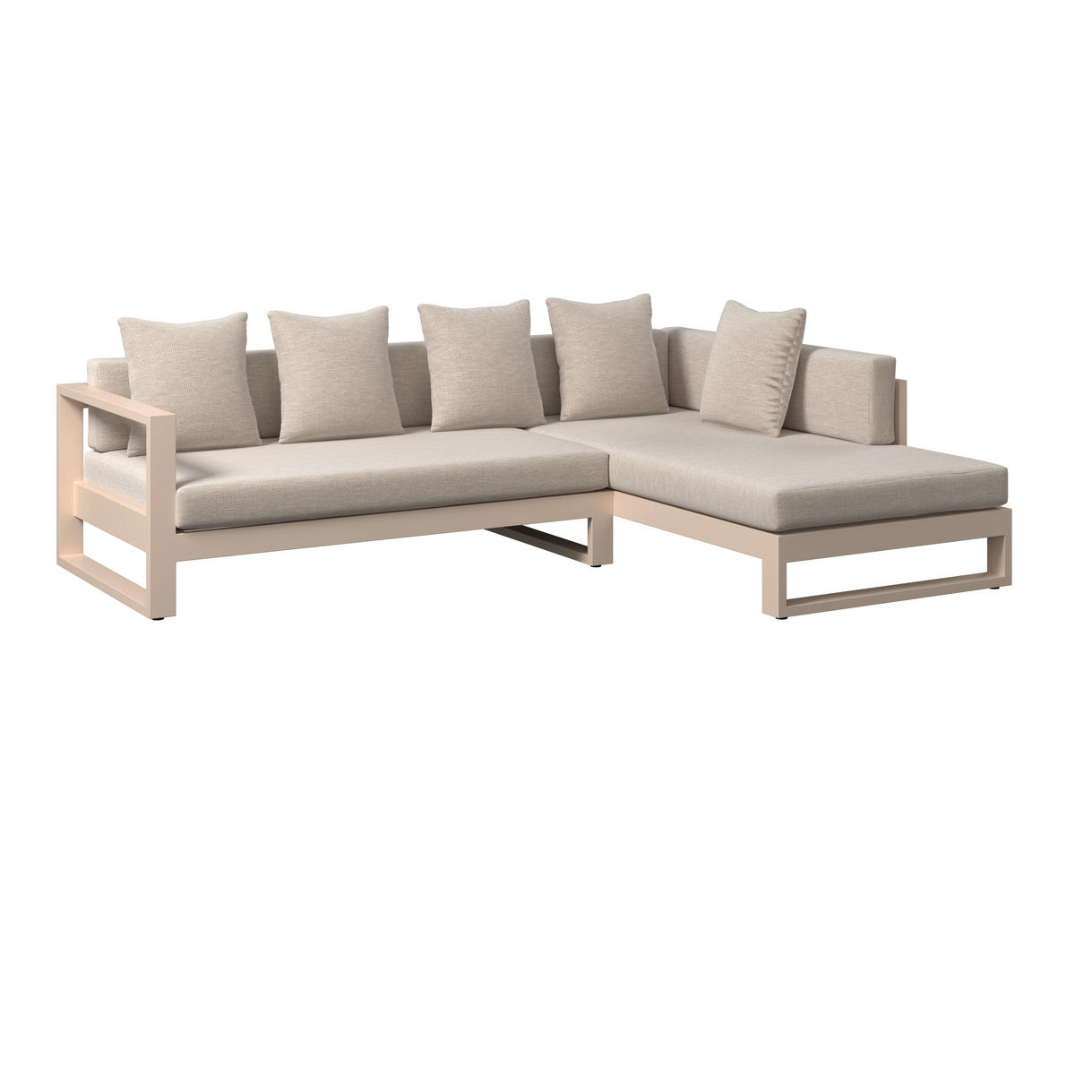 LOUNGE GARNITÚRA 3 részes  248/180 cm   - bézs, Design, Üveg/textil (248/180cm) - Amatio