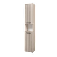 HOCHSCHRANK 35/194/30 cm  - Kaschmir/Schwarz, Trend, Holzwerkstoff/Kunststoff (35/194/30cm) - MID.YOU