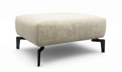 HOCKER in Textil Naturfarben  - Schwarz/Naturfarben, Design, Textil/Metall (90/70/46cm) - SENSOO