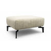 HOCKER in Textil Naturfarben  - Schwarz/Naturfarben, Design, Textil/Metall (90/70/46cm) - SENSOO