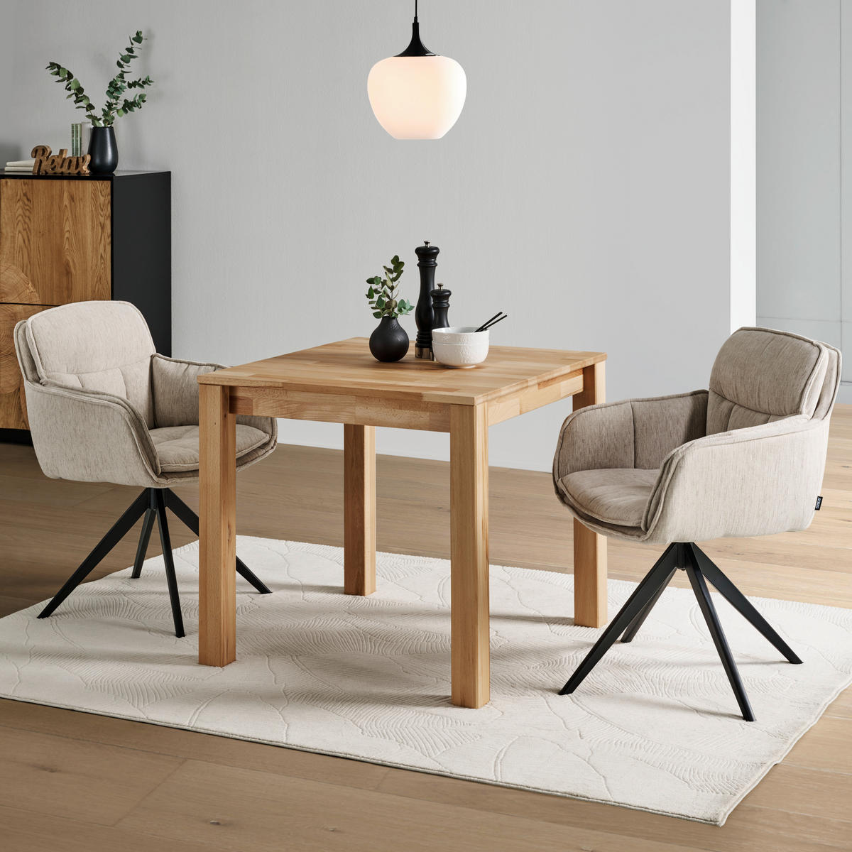 MASĂ din lemn 80/80/75 cm   - duramen de fag, Natur, lemn (80/80/75cm) - Livetastic
