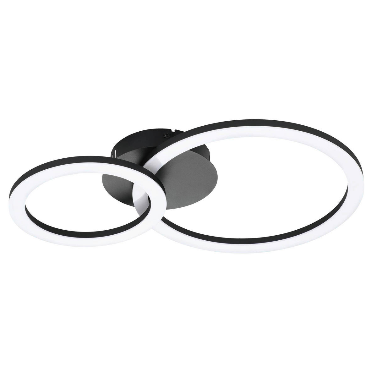 LED-DECKENLEUCHTE 44,5/30/7 cm    - Schwarz/Weiß, Design, Kunststoff/Metall (44,5/30/7cm)