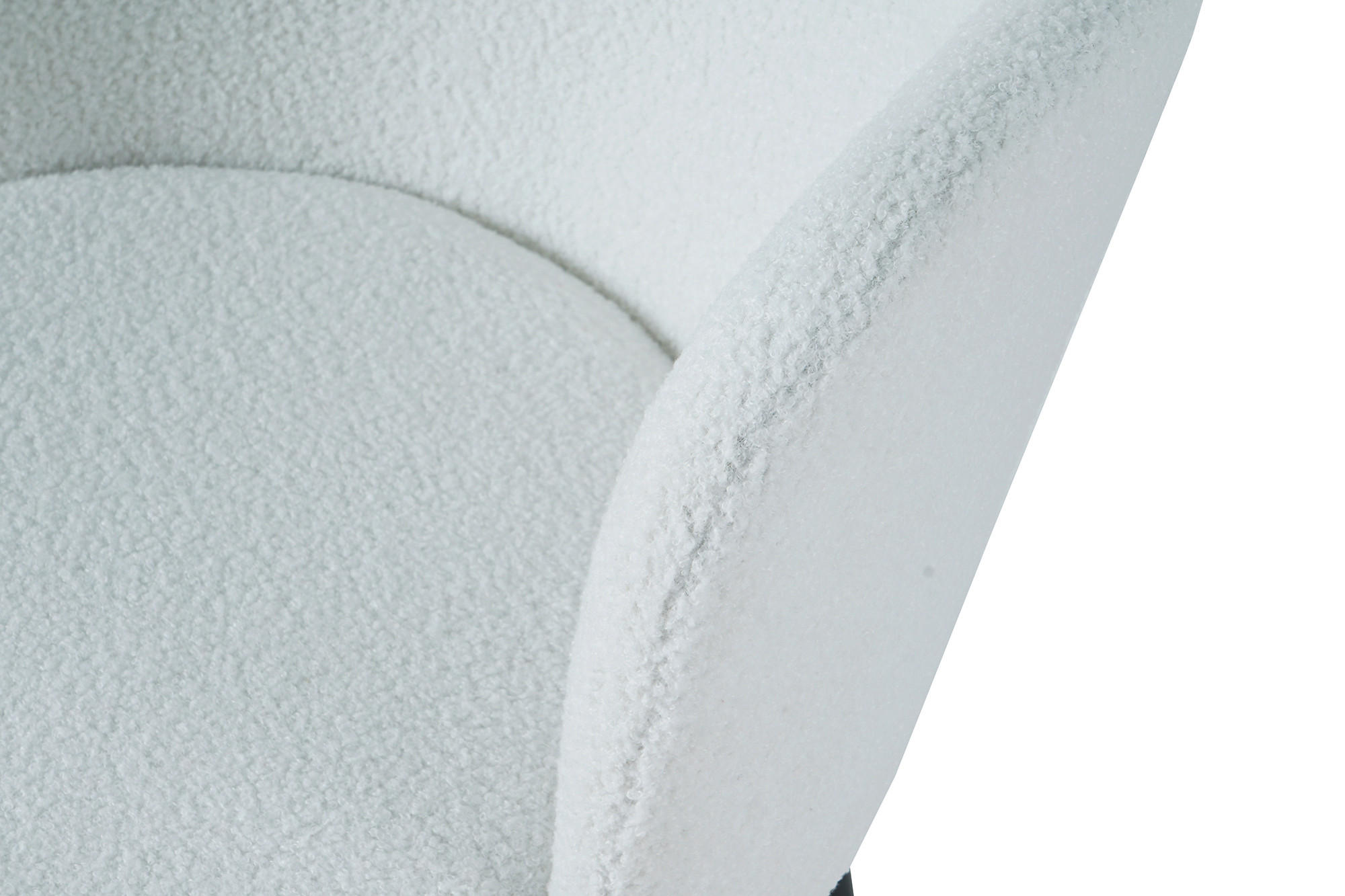 STUHL-SET 2 Stück  in Bouclé  - Schwarz/Weiß, MODERN, Textil/Metall (54,5/76/59cm) - Livetastic