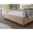BOXSPRINGBETT 180/200 cm  in Beige  - Beige/Schwarz, Design, Kunststoff/Textil (180/200cm) - Johann Jakob