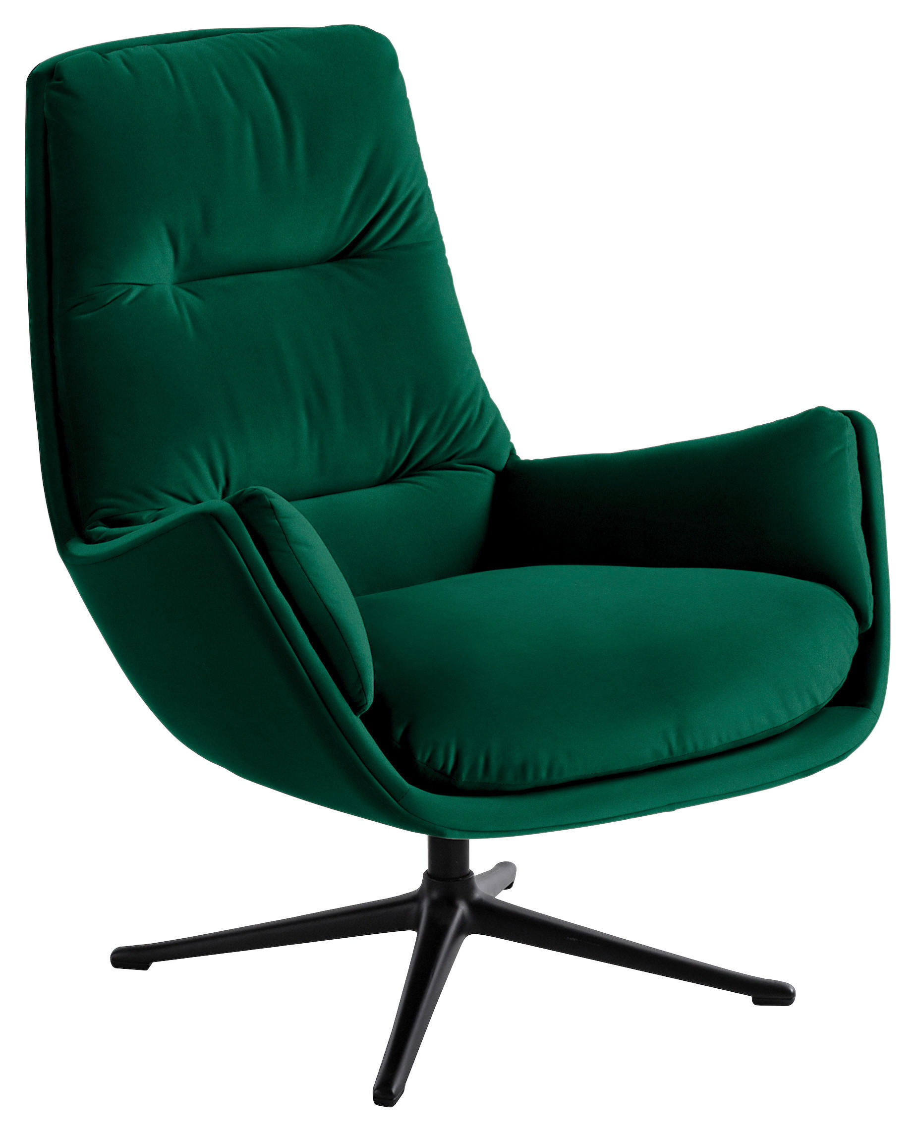 SESSEL in Samt Dunkelgrün  - Dunkelgrün/Schwarz, Design, Textil/Metall (83/94/97cm) - home24
