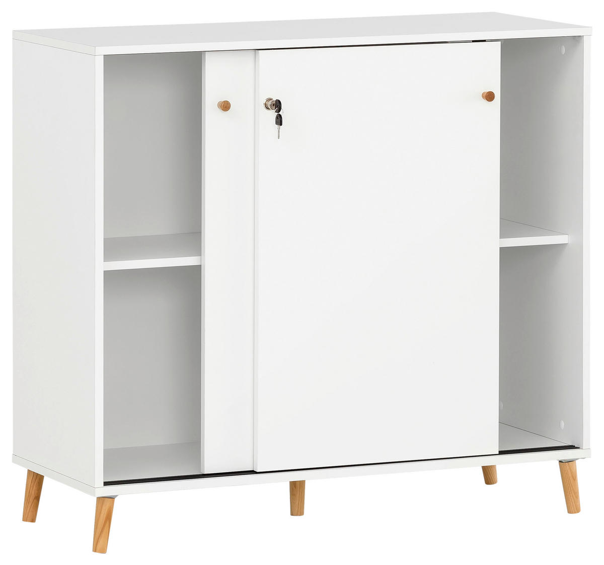AKTENSCHRANK Weiß  - Weiß, MODERN, Holzwerkstoff (100,1/92,6/41cm) - MID.YOU