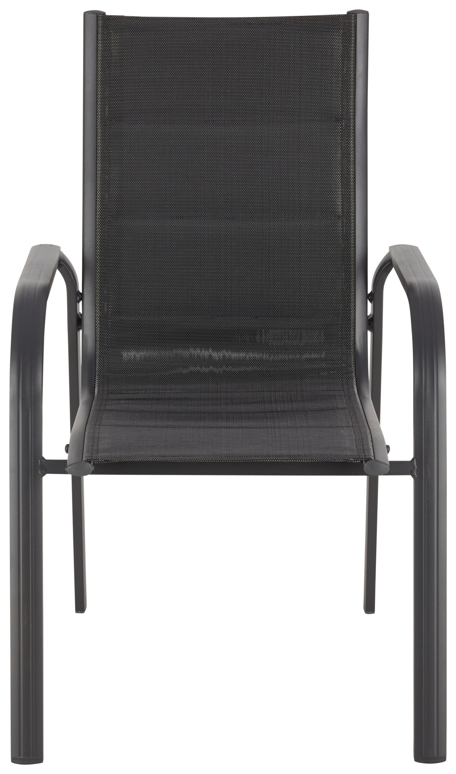 STAPELSESSEL in Metall, Textil Anthrazit, Schwarz  - Anthrazit/Schwarz, Basics, Textil/Metall (60/94/68cm) - Ambia Garden