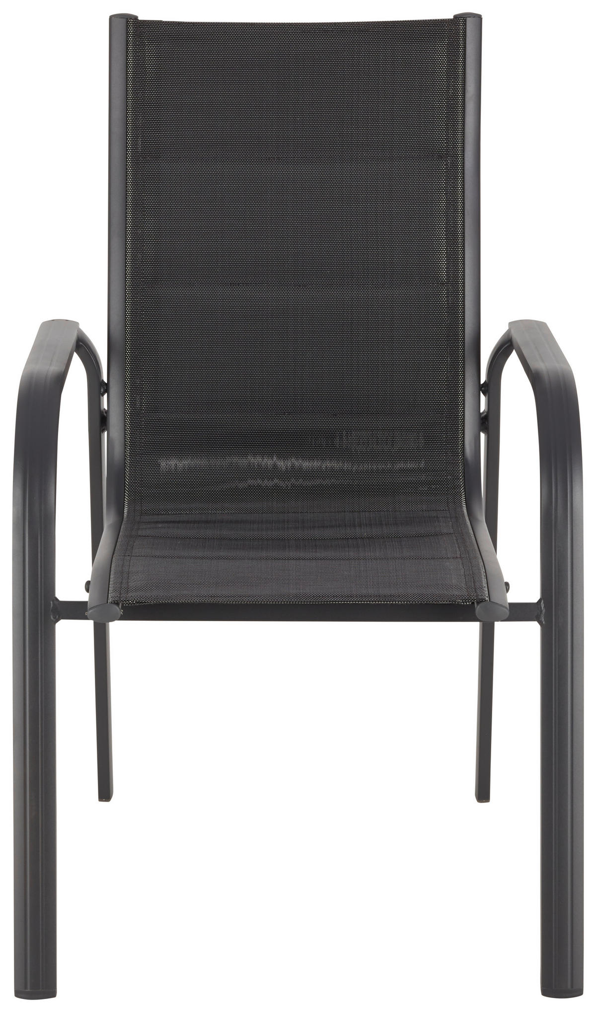 STAPELSESSEL in Metall, Textil Anthrazit, Schwarz  - Anthrazit/Schwarz, Basics, Textil/Metall (60/94/68cm) - Ambia Garden