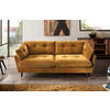 3-SITZER-SOFA JAPAN-3S SOFA Samt Senfgelb  - Senfgelb, MODERN, Textil (207/84/93cm) - MID.YOU
