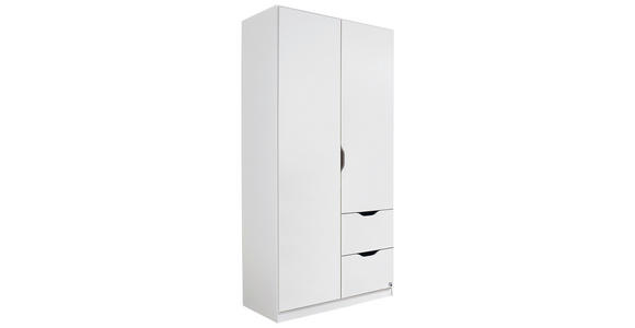 KLEIDERSCHRANK 2-türig Weiß  - Weiß, KONVENTIONELL, Holzwerkstoff (91/197/54cm) - Xora