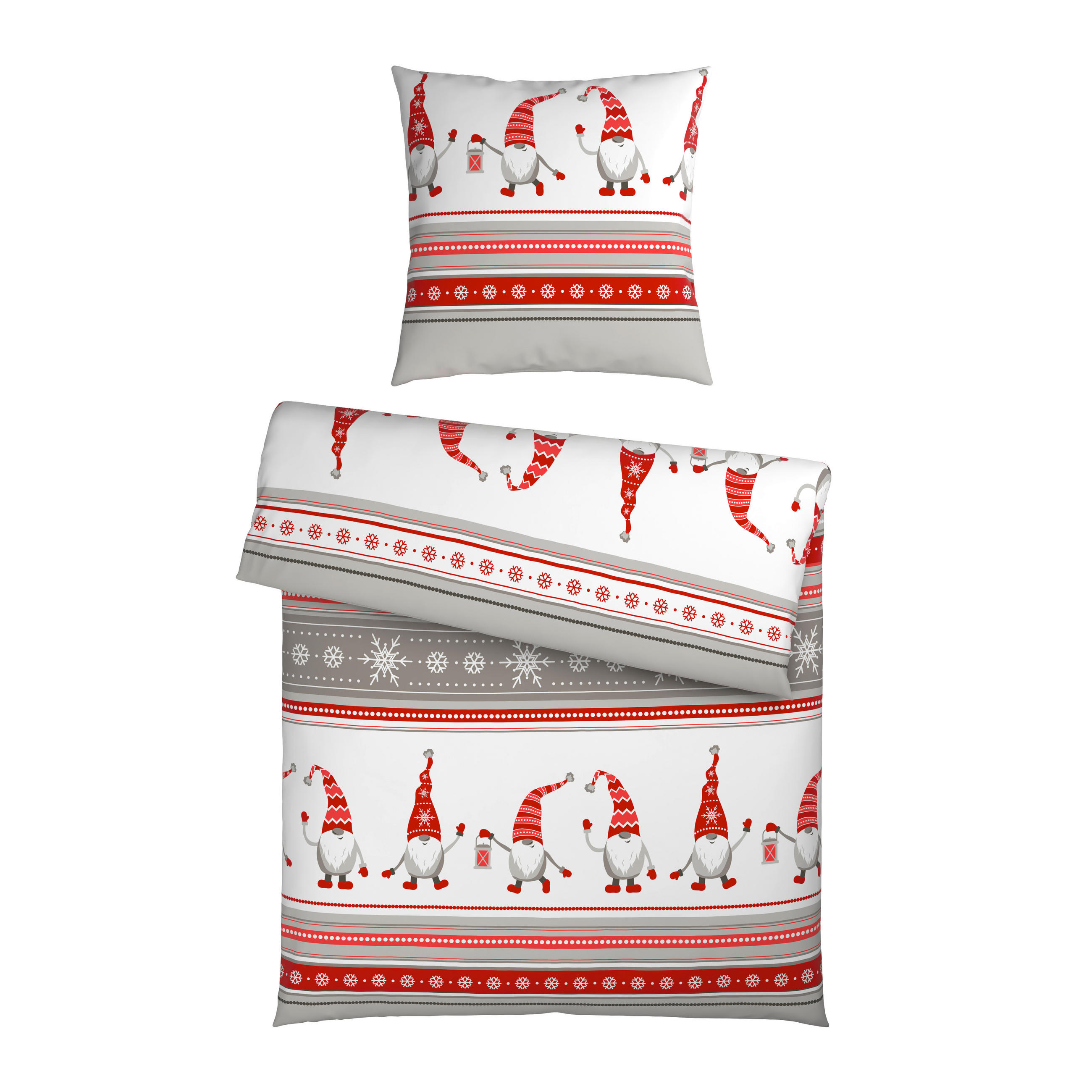 BETTWÄSCHE 2-teilig Flanell 135/200 cm  - Rot, Textil (135/200cm) - Esposa
