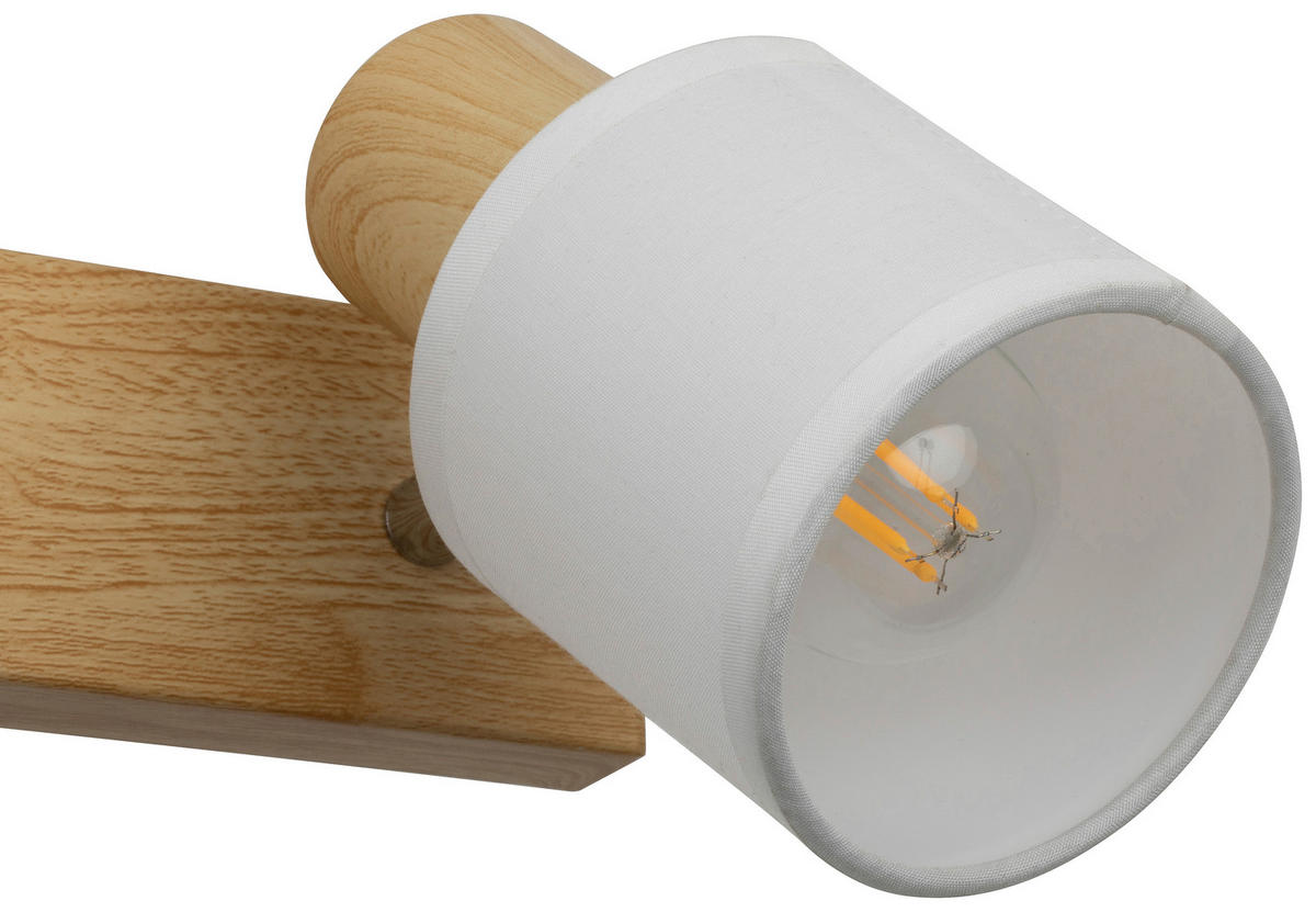 DECKENLEUCHTE 81/11,5/12,5 cm   - Weiß, Trend, Textil/Metall (81/11,5/12,5cm) - Novel