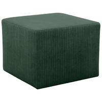 HOCKER Cord, Mikrofaser Dunkelgrün  - Dunkelgrün/Schwarz, Design, Kunststoff/Textil (59/44/59cm) - MID.YOU