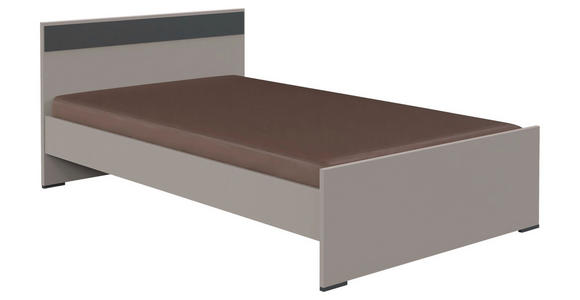 BETT 140/200 cm  in Graphitfarben, Grau, Sahara  - Graphitfarben/Grau, Design, Holzwerkstoff (140/200cm) - Carryhome
