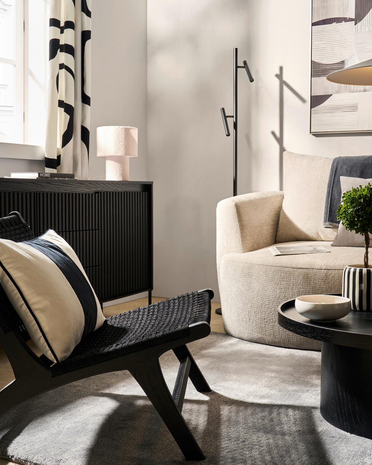 ECKSOFA in Chenille Greige  - Greige/Schwarz, MODERN, Kunststoff/Textil (287/179cm) - Carryhome