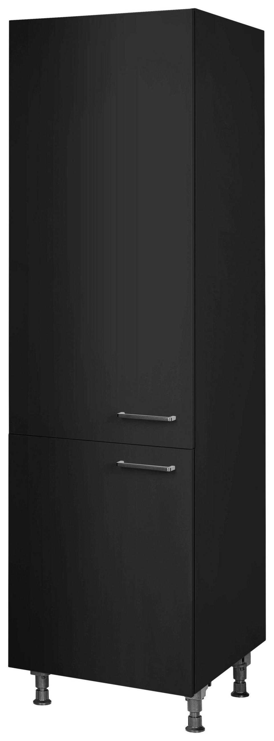 GESCHIRRSCHRANK 60/216,6/58 cm Schwarz - Edelstahlfarben/Schwarz, Modern, Holzwerkstoff/Metall (60/216,6/58cm) - Nobilia