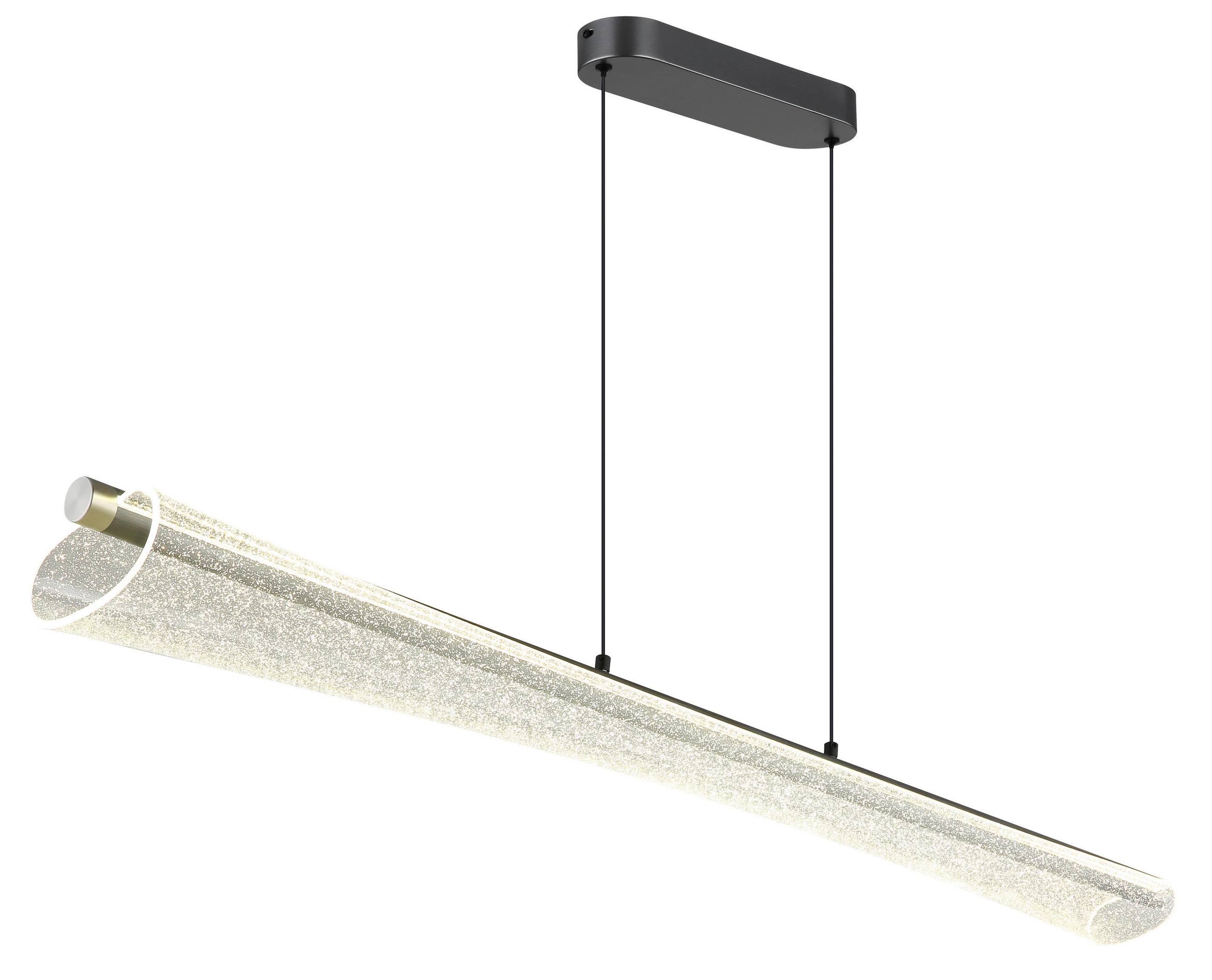 LED-HÄNGELEUCHTE MALINDA 121/13,5/120 cm  - Klar/Anthrazit, Design, Kunststoff/Metall (121/13,5/120cm) - Globo
