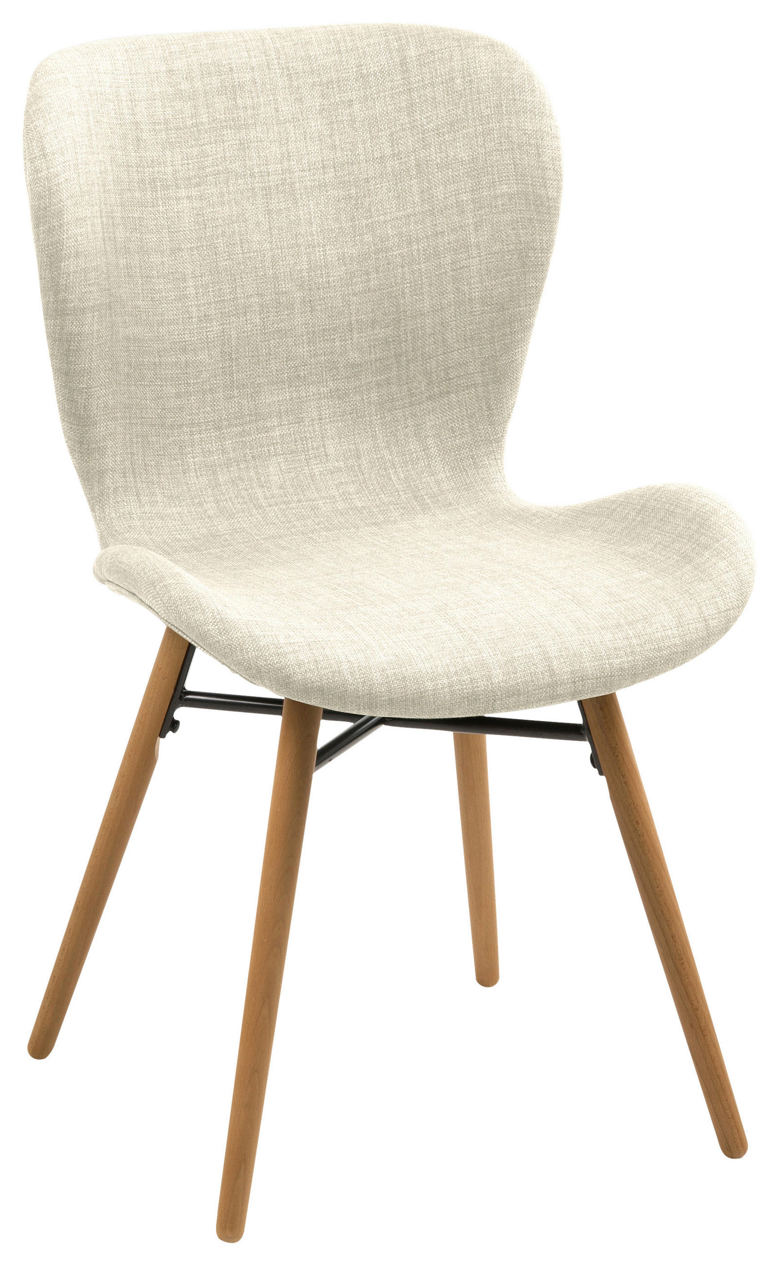 STOL vävt tyg  - sandfärgad/ekfärgad, Lifestyle, trä/textil (47/82,5/53cm) - Carryhome