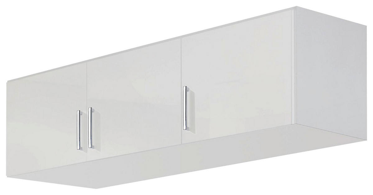 AUFSATZSCHRANK 136/39/54 cm   - Weiss Hochglanz/Weiss, Design, Holzwerkstoff/Kunststoff (136/39/54cm) - Carryhome