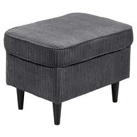 HOCKER in Textil Dunkelgrau  - Dunkelgrau/Schwarz, Basics, Holz/Textil (63/43/42cm) - MID.YOU