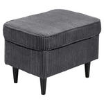 HOCKER Cord Dunkelgrau  - Dunkelgrau/Schwarz, Basics, Holz/Textil (63/43/42cm) - Carryhome