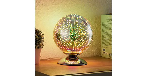 TISCHLEUCHTE Galaxy 20/25 cm  - Chromfarben, LIFESTYLE, Glas/Metall (20/25cm) - Novel