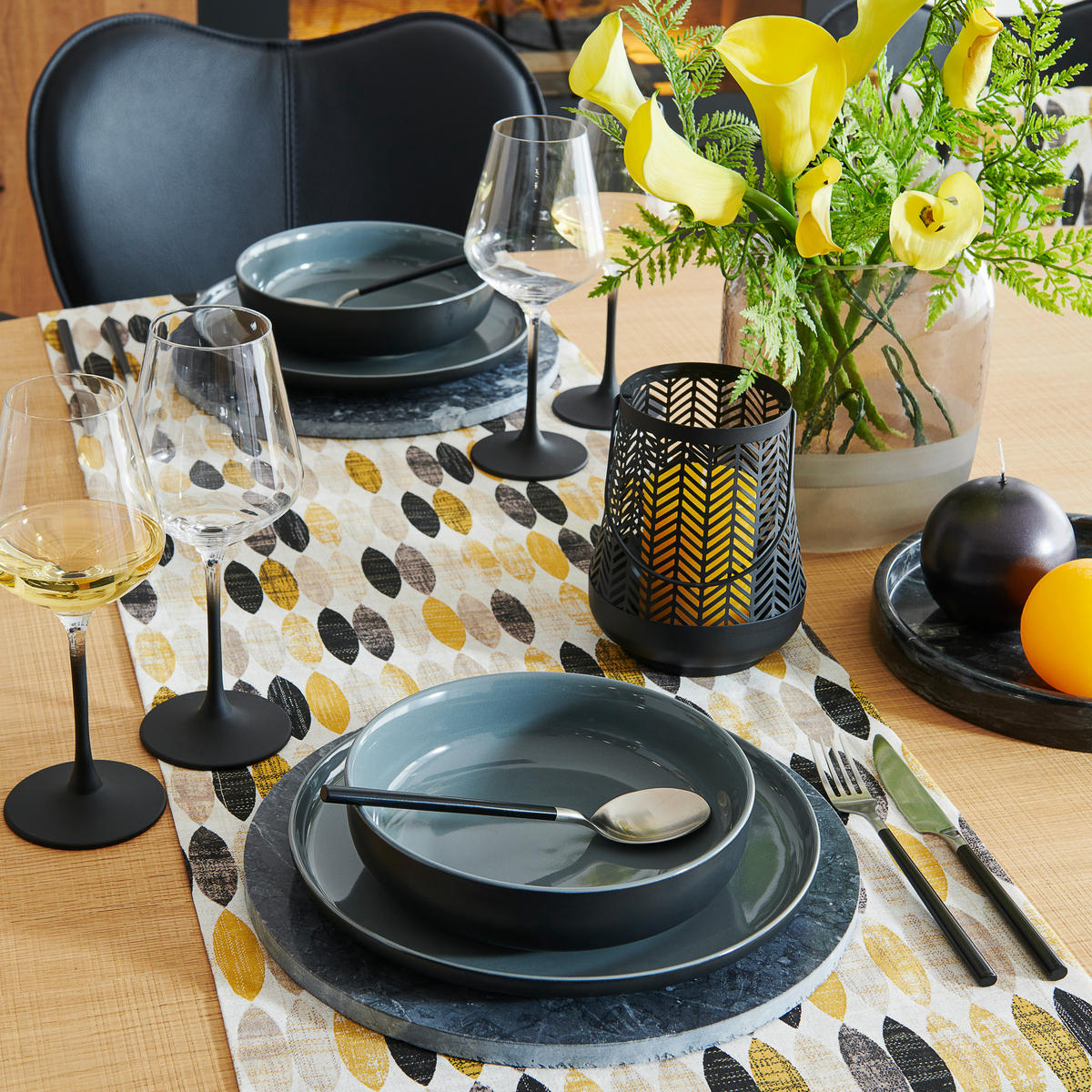 KOMBINOVANÁ SOUPRAVA, 20dílné, porcelán - černá, Basics, keramika - Ritzenhoff Breker