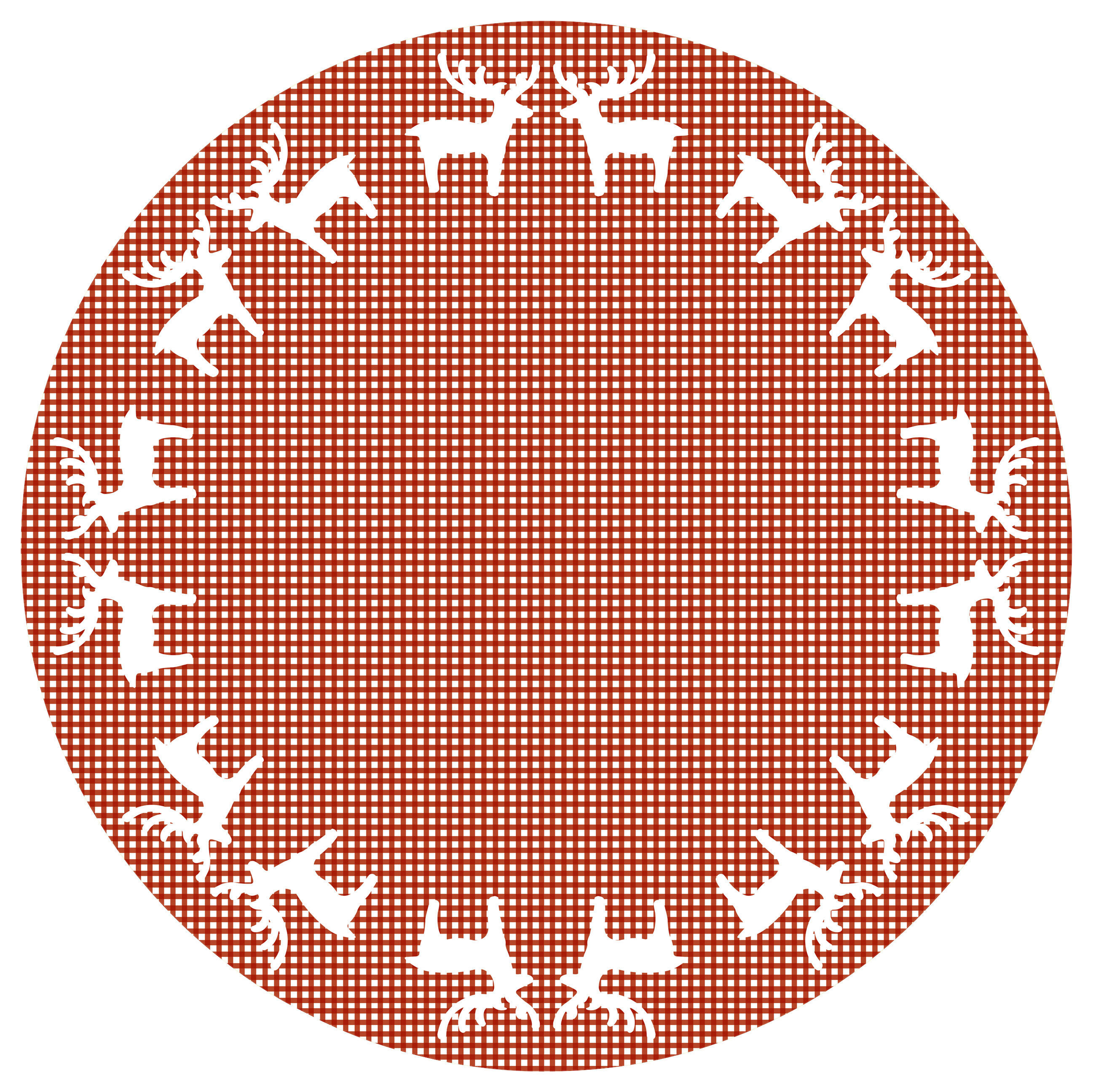 OUTDOORTEPPICH 100 cm  - Rot, Design, Kunststoff (100cm)