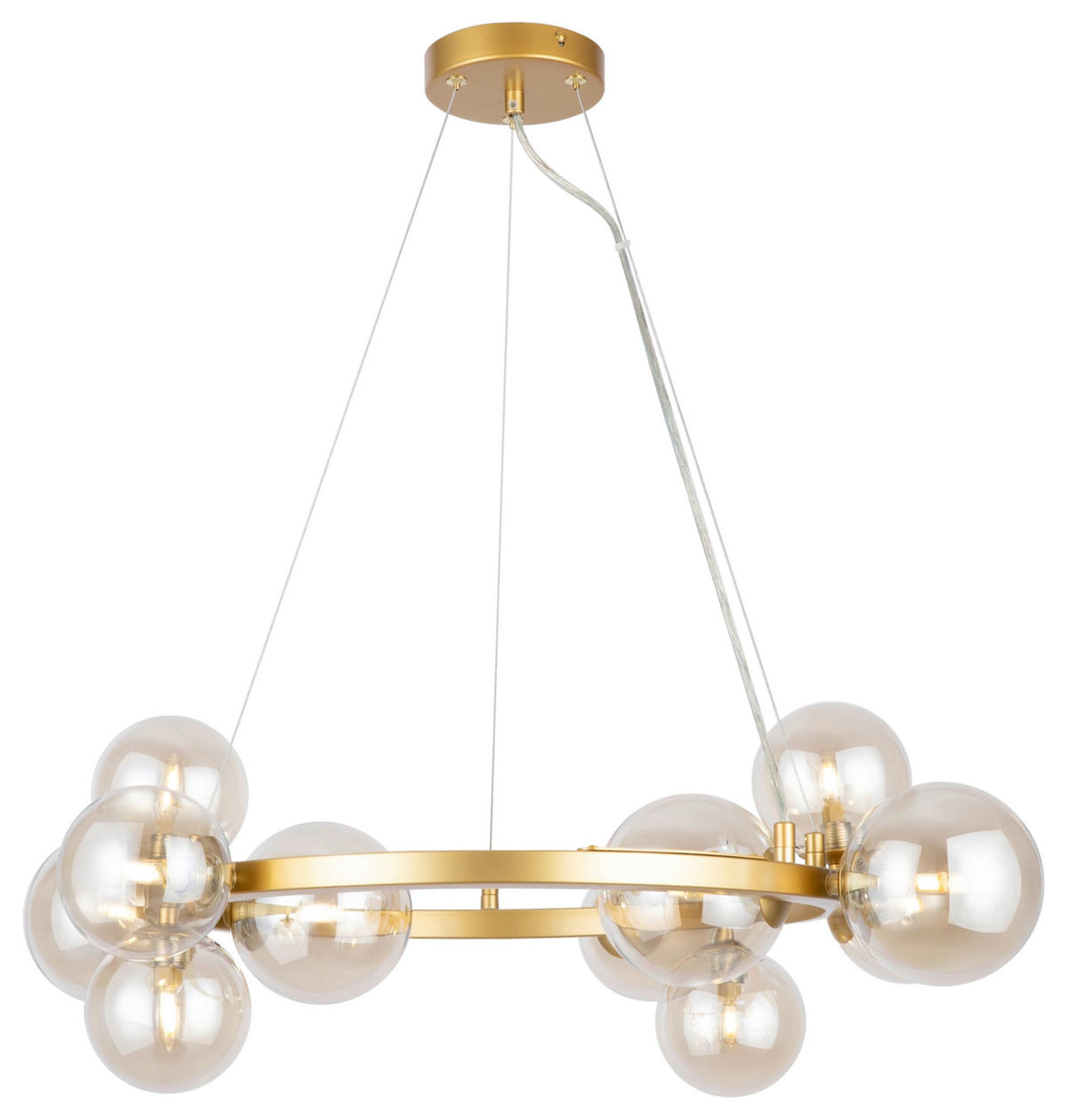 PENDELLEUCHTE 25/137/67 cm   - Goldfarben, Basics, Glas/Metall (25/137/67cm) - MAYTONI