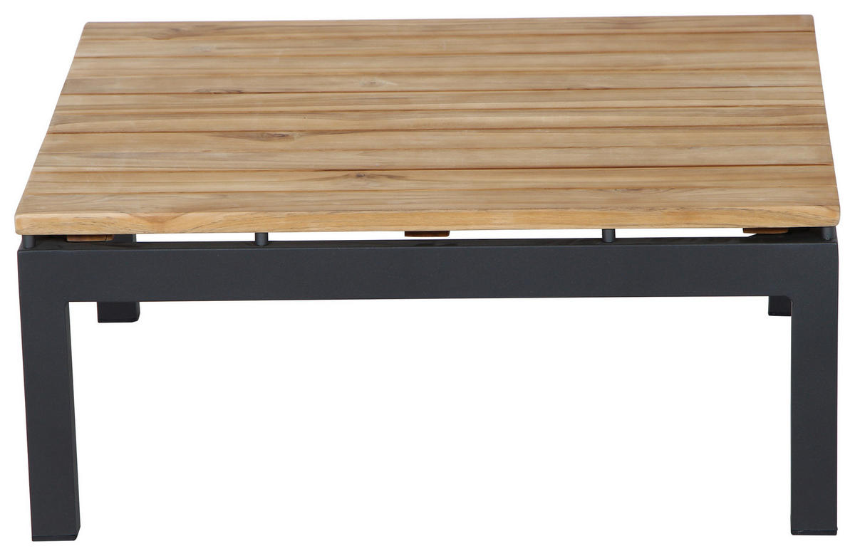 LOUNGETISCH 73,5/73,5/31,5 cm Holz  - Anthrazit/Teakfarben, MODERN, Holz/Metall (73,5/73,5/31,5cm) - Siena Garden