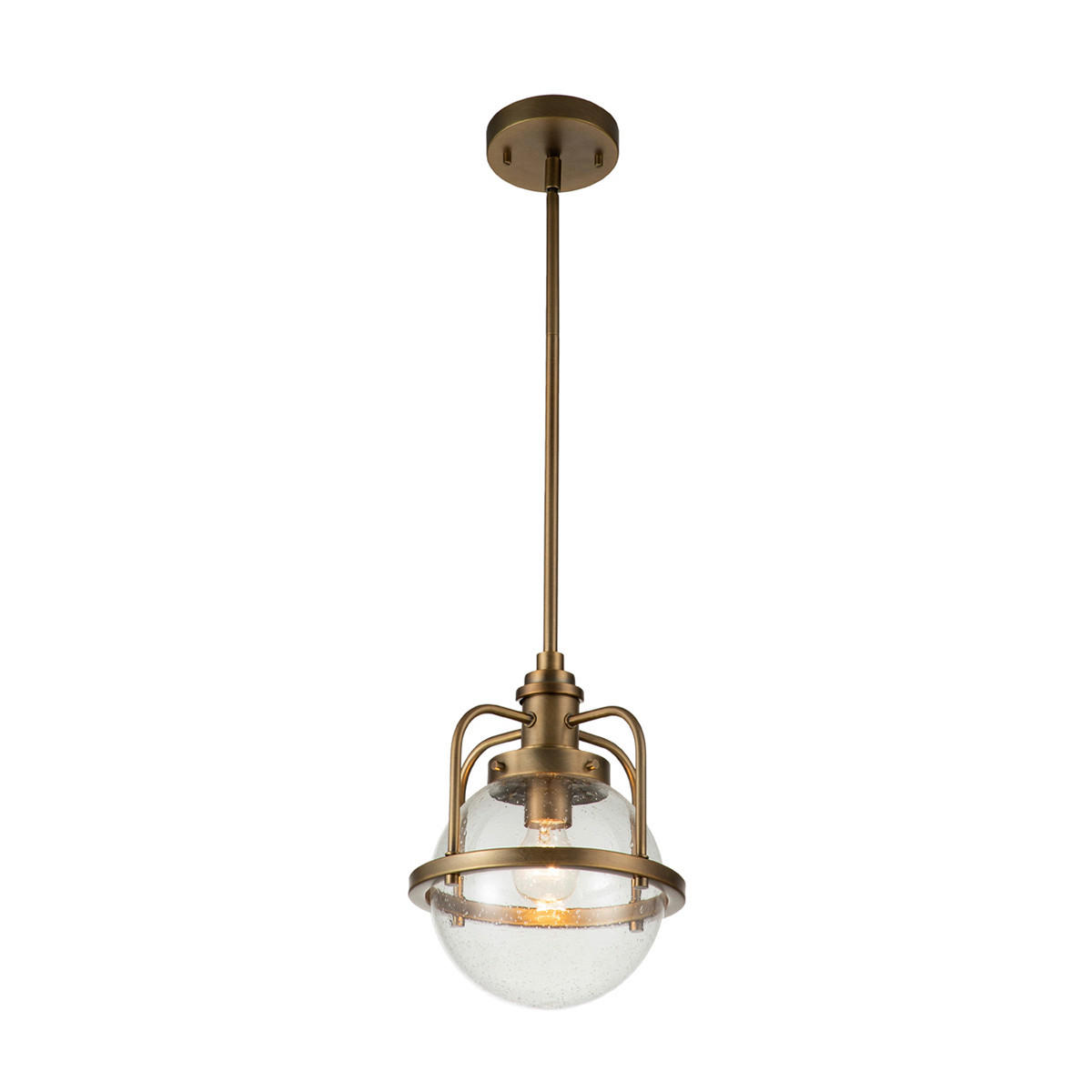 HÄNGELEUCHTE 24/37.6 cm    - Messingfarben, Design, Glas/Metall (24/37.6cm) - Elstead Lighting