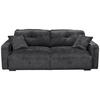 SCHLAFSOFA Chenille Schwarz  - Schwarz, KONVENTIONELL, Kunststoff/Textil (235/88/120cm) - MID.YOU