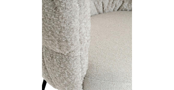 STUHL - Beige/Schwarz, Design, Textil/Metall (62/80/62cm) - Novel